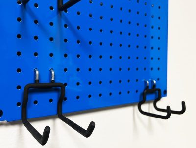Metal Pegboard 12-Inch Tall x 16-Inch Wide Heavy Duty Wall Organizer for Home Garage Tool Storage 4pcs Blue