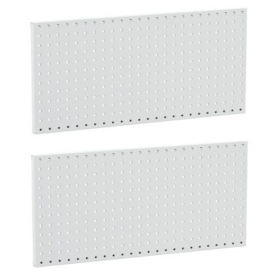 2-Pack 12x24 inch Metal Pegboard Panels for Garage Wall, Tool Storage Pegboard for Workbench, Workshop, Tools Organizer Peg Board for Pegs(Grey)