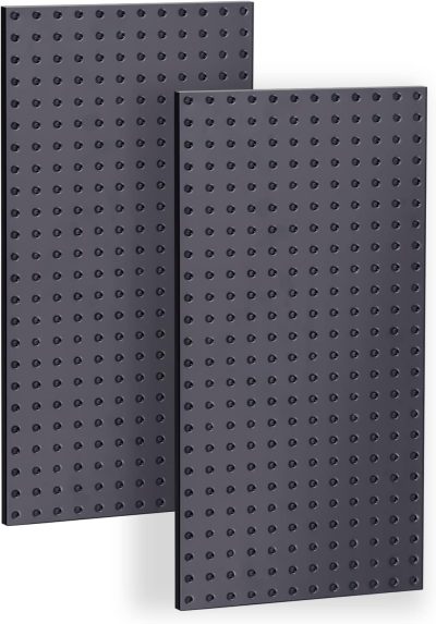 2 Pcs Metal Pegboard Wall Panels, Peg Boards for Garage Tool Storage