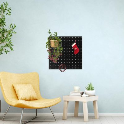 1 Set Metal Pegboard Wall Panel Easy to Install Storage for Garage Office Workshop Versatile Organizer for Tools Parts and Accessories - Image 2