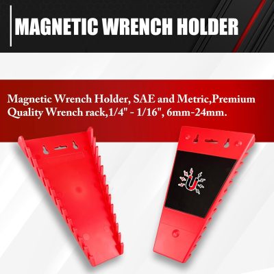 4 Pack Magnetic Wrench Organizer,Magnetic Wrench Holder,  and Metric,Premium Quality Wrench rack,1/4" - 1/16", 6mm-24mm - Image 2